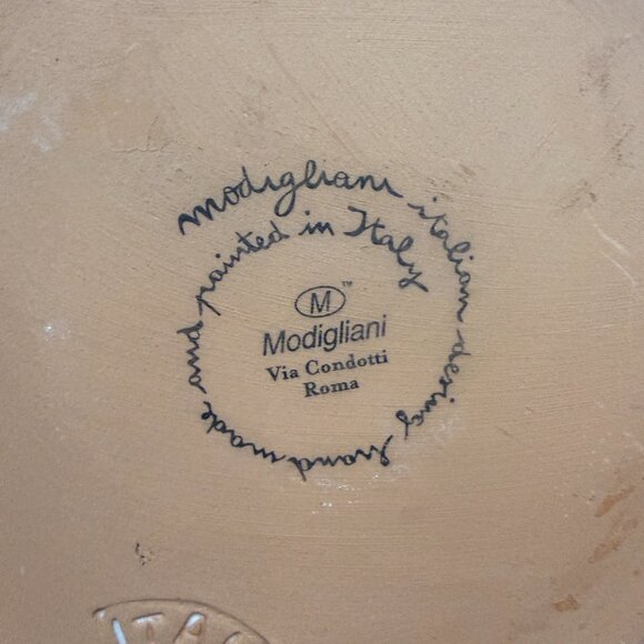 Modigliani VINTAGE Hand Painted Festa Pitcher with Cat Design - Picture 6 of 10